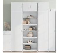 vidaXL Buffet haut 3281687 70x41x185 cm bois d'ingénierie blanc