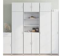 vidaXL Buffet haut blanc 70x42,5x185 cm bois d'ingénierie 3281371 Blanc G