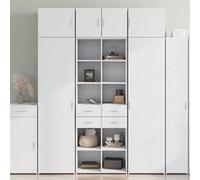 vidaXL Buffet haut blanc 70x42,5x185 cm bois d'ingénierie