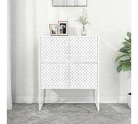 vidaXL Buffet haut Blanc 80x35x100 cm Acier