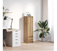 vidaXL Buffet haut chêne artisanal en bois d'ingénierie 29,5x34x119,5 cm