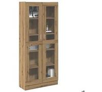 vidaXL Buffet haut chêne artisanal 82,5×30,5×185 cm bois d'ingénierie Marron G