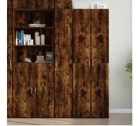vidaXL Buffet haut chêne fumé 30x42 5x185 cm bois d'ingénierie buffet armoire de rangement panneau latéral armoire 3281396