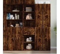 vidaXL Buffet haut chêne fumé 45x42,5x185 cm bois d'ingénierie, buffet, placard, armoire latérale, armoire, armoire de 3281452