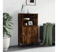 vidaXL Buffet haut Armoire 6 compartiments avec pieds 60x36x110 cm Chêne fumé Bois d'ingénierie