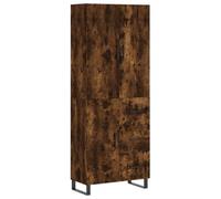 vidaXL Buffet Haut Chêne fumé 69,5x34x180 cm Bois d'ingénierie, Buffet, Armoire latérale, Armoire de Rangement, Armoire, buffets, Armoire Haute