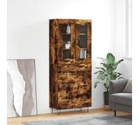 Vidaxl Buffet Haut Chêne Fumé 69,5x34x180 Cm Bois D'ingénierie Multicolore