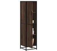 vidaXL Buffet haut chêne marron 35,5x35x139 cm bois d'ingénierie métal, armoire latérale, armoire de rangement haute, 849058 Marron