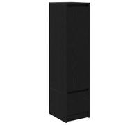 vidaXL Buffet haut Chêne noir - Armoire de rangement haute Bois d'ingénierie 29,5x34x119,5 cm