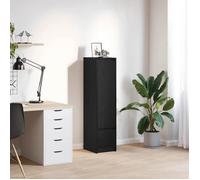 vidaXL Buffet Haut chêne Noir 29,5x34x119,5 cm Bois d'ingénierie, Armoire, Armoire latérale, Armoire de Rangement Haute, Armoire de Rangement