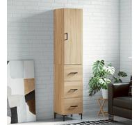 vidaXL Buffet haut Chêne sonoma 34,5x34x180 cm