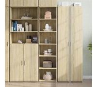 vidaXL Buffet haut Sonoma chêne – Bois d'ingénierie 45x41x185 cm – Marron