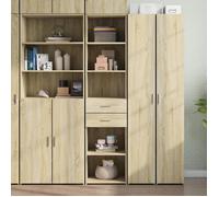 Vidaxl Buffet Haut Chêne Sonoma 45x42,5x185 Cm Bois D'ingénierie Multicolore