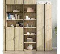vidaXL Buffet haut chêne sonoma 50x41x185 cm bois d'ingénierie, buffet, armoire de rangement, armoire haute, armoire, 3281682 Marron G