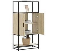 vidaXL Buffet haut chêne sonoma 68x35x139 cm bois d'ingénierie et métal Marron