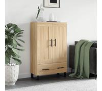 Hoge kast 69,5x31x115 cm bewerkt hout sonoma eikenkleurig830351