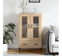 vidaXL Buffet haut Chêne Sonoma 69,5x31x115 cm bois d'ingénierie Multicolore