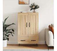 vidaXL Buffet haut Chêne Sonoma Bois d'ingénierie 69,5x31x115 cm Multicolore