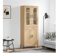 vidaXL Buffet haut Chêne sonoma 69,5x34x180 cm Bois d'ingénierie 3198348