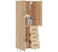 vidaXL Buffet haut Chêne sonoma 69,5x34x180 cm