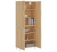Vidaxl Buffet Haut Chêne Sonoma 69,5x34x180 Cm Bois D'ingénierie Multicolore