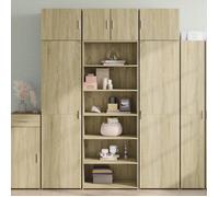 vidaXL Buffet haut Chêne Sonoma 70x41x185 cm Bois d'ingénierie Marron