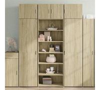 vidaXL Buffet haut Chêne Sonoma 70x41x185 cm Bois d'ingénierie Marron