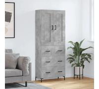 vidaXL Buffet haut - Gris Béton