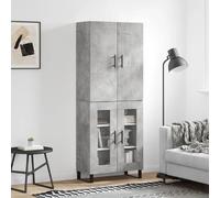 vidaXL Buffet haut - Gris béton