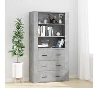 vidaXL Buffet haut - Gris béton