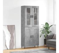 vidaXL Buffet Haut Gris Béton