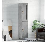 vidaXL Buffet Haut, Armoire de Rangement avec Pieds, Meuble de Rangement, Organisateur Salon Salle de Séjour, Moderne, Gris Béton Bois d'Ingénierie