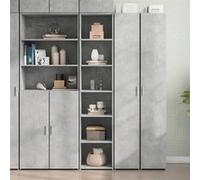 vidaXL Buffet haut gris béton 40x41x185 cm bois d'ingénierie, buffet, armoire de rangement, armoire haute, armoire, armoire 3281669 Gris G
