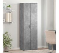 Buffet haut gris béton 60x35x180 cm bois d ingénierie