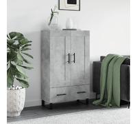 vidaXL Buffet haut gris béton 69,5x31x115 cm