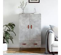 Buffet haut gris béton 69,5x31x115 cm bois d'ingénierie828208