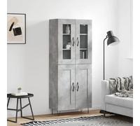 vidaXL Buffet haut - Gris béton 69,5x34x180 cm