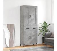 Buffet haut vidaXL Gris Béton - 69.5x34x180 cm