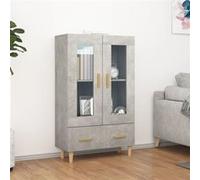 vidaXL Buffet haut 70 x 31 x 115 cm Bois d'ingénierie Gris béton