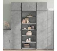 vidaXL Buffet haut 70x41x185 cm gris béton – bois d'ingénierie