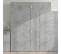 vidaXL Buffet haut 3281437 - Gris béton 80x42,5x185 cm - Bois d'ingénierie