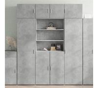 vidaXL Buffet haut gris béton 80x42,5x185 cm bois d'ingénierie, buffet, armoire de rangement, panneau latéral, armoire, 3281381 Gris G