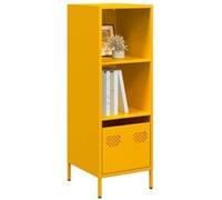 vidaXL Buffet Haut Jaune Moutarde 35x39x103,5 cm Acier, Armoire à Livres, Armoire à Livres Moderne, étagère à Livres, étagère et Armoire à Livres