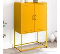 vidaXL Buffet haut 846509 acier 68,5x38,5x107 cm Jaune moutarde