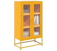 vidaXL Buffet haut 68x39x123 cm – Jaune moutarde, acier