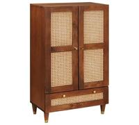 vidaXL Buffet Haut Marron 60 x 33,5 x 100 cm Bois de Mangue Massif