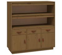 vidaXL Buffet haut Marron miel 100x40x108,5 cm Bois massif de pin