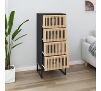 vidaXL Buffet haut noir 40x30x95 cm bois d'ingénierie