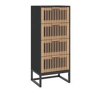 vidaXL Buffet haut noir 40x30x95 cm bois d'ingénierie