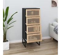 vidaXL Buffet haut noir 40x30x95 cm bois d'ingénierie